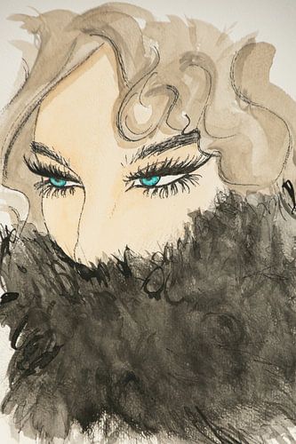 Féroce. Des yeux perçants et de la fausse fourrure.