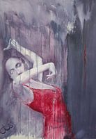 Flamenco dancer passion hand-painted woman dance