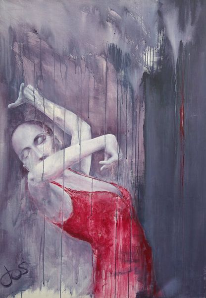 Flamenco dancer passion hand-painted woman dance by Jos van de Venne