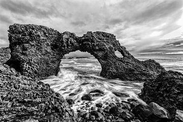 Gatklettur sea arch Iceland by Stephan van Krimpen