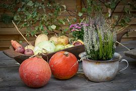 Autumnal decoration for harvest festival by Heiko Kueverling
