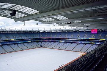 The stadium is huge