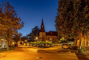 The Reformed Church in Vaals during the blue hour