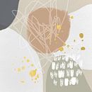 Abstract pastel twists. Minimalist in old pink, yellow, gold, beige, white, grey by Dina Dankers thumbnail