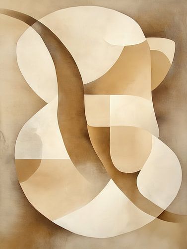 Abstrakte Formen in Sandfarben