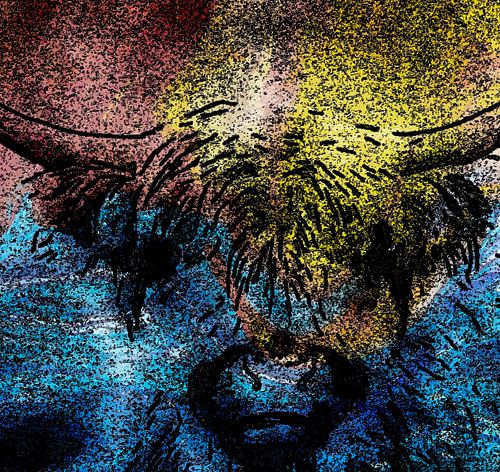 Schotse hooglander digitalart