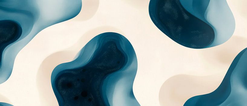 Golfpatroon blauw van Poster Art Shop