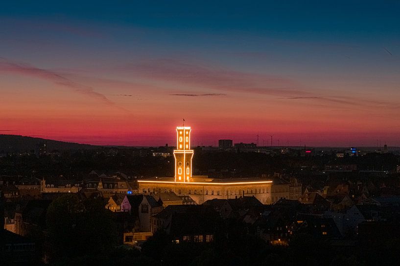 Fürther Rathaus in der Abenddämmerung von Faszination Fürth