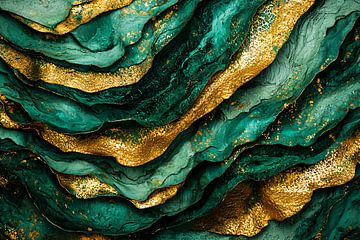 Gelaagd abstract ontwerp met goud van Art & Soul Creations