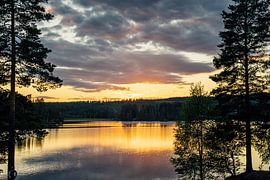 Enchanting sunset at the in Frederikberg, Sweden by Yvonne Ten Bruggencate