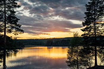Enchanting sunset at the in Frederikberg, Sweden