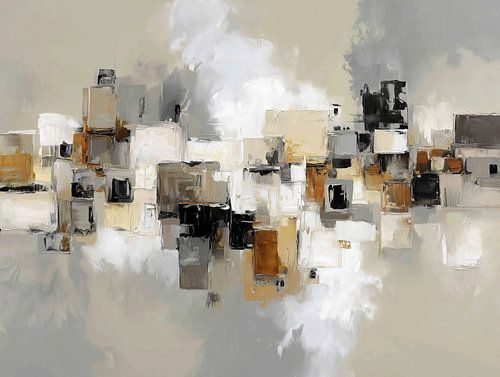 Crème Bruin Blokken van Modern Collection