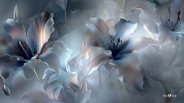 Blume in Blau von Gelissen Artworks