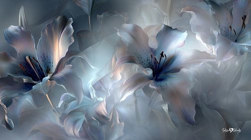 flower in blue