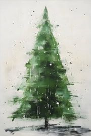 Green Wild Christmas Tree by But First Framing