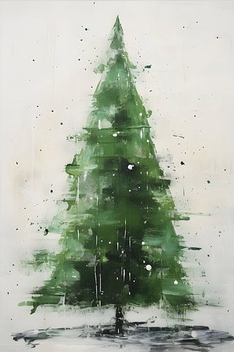 Arbre de Noël vert et sauvage