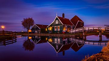 Réflexion sur la maison Zaanse Schans sur Michael van der Burg