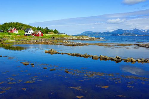 Skandinavische Idylle im Sonnenschein