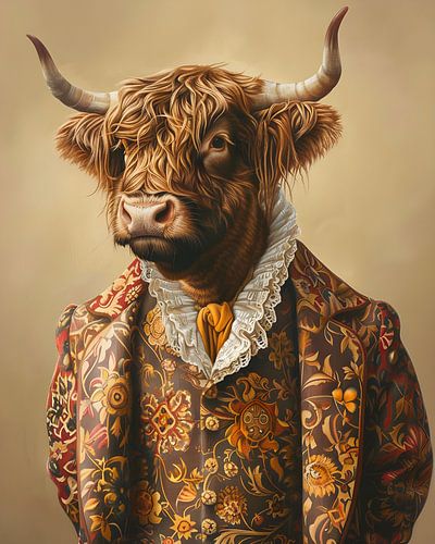 Schickes schottisches Highlander-Porträt