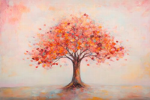 Arbre d'automne aux couleurs douces