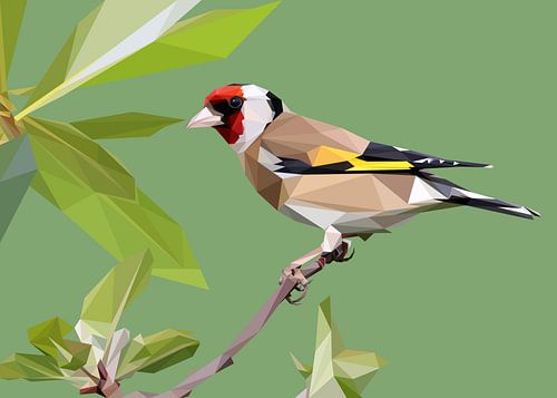 The Goldfinch in Low Poly