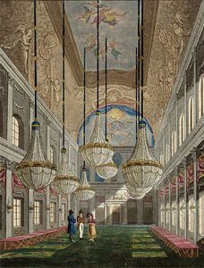 Willem Hendrik Hoogkamer, Innenraum des Königlichen Palastes Amsterdam, 1800 - 1864 von Atelier Liesjes