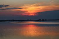 Sunset at the Veerse lake in Zeeland