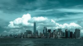 Skyline van Manhattan, New York City von Hans Wijnveen