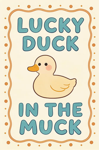 Canard joyeux – Affiche pour chambre d'enfant