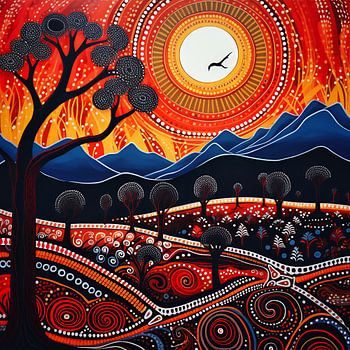 valley Aboriginal Style Painting
