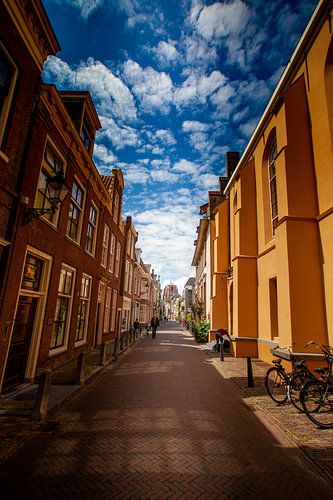Bagijnestraat in Leeuwarden met uitzicht op de Oldehove