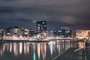 Willemdok Yachthafen, Antwerpen - Eilandje bei Nacht
