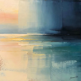 Sérénade au coucher du soleil 2 : Eaux éthérées sur Johannas Art Creations