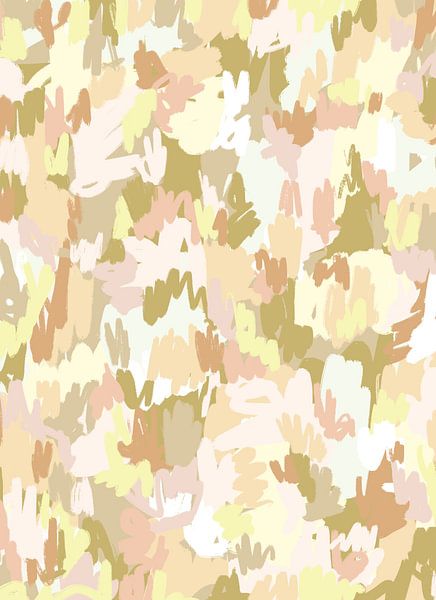 Abstract Scribbles | Green Yellow Brown by Bohomadic Studio