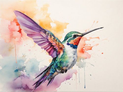Pastel Hummingbird by Brian Morgan