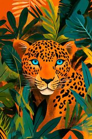 Leopard hidden in the jungle by Poster Art Shop