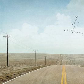 Endlose Straße von Iris van Heusden
