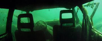 Nederland onderwater Opel wrak het Blauwe Meer van Ruben Renaud