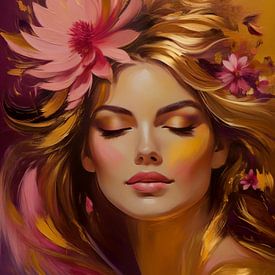 Floral Golden Beauty by Hilde Remerie Photography and digital art