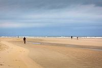 Strand bij de Slufter op het eiland Texel