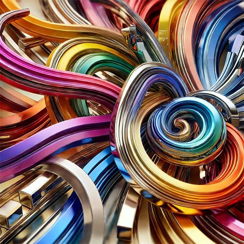 Metalen water draaikolk