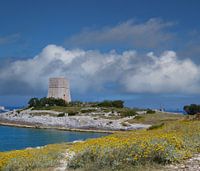 Watchtower at the coast of Apulia, Italy