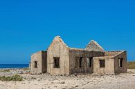 Oud historisch huis als ruïne aan de kust van Bonaire van Ben Schonewille thumbnail