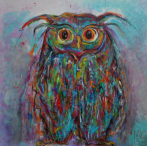 Owl Colourful night bird