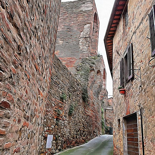 Closing In Citta Della Pieve Umbria by Dorothy Berry-Lound