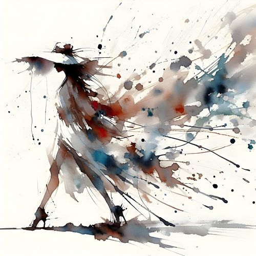 Aquarelle femme élégante avec chapeau