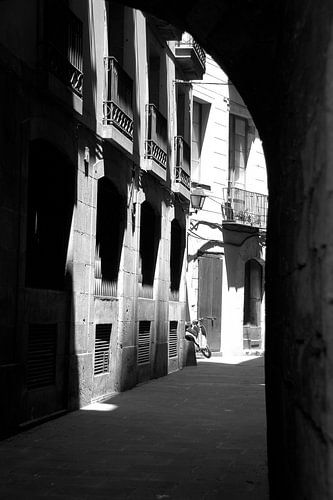 Italienische Aussicht mit Vespa in der Stadt