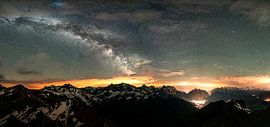 Milchstraße über dem Karwendel und Garmisch von Leo Schindzielorz