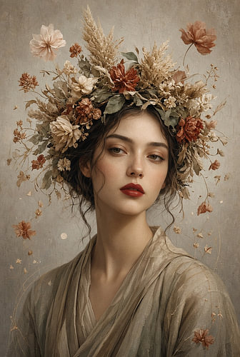 Surrealistisch bloemenportret