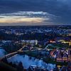 Lübeck Panorama mit Holstentor zur blauen Stunde - Langzeitbelichtung von Maren Winter